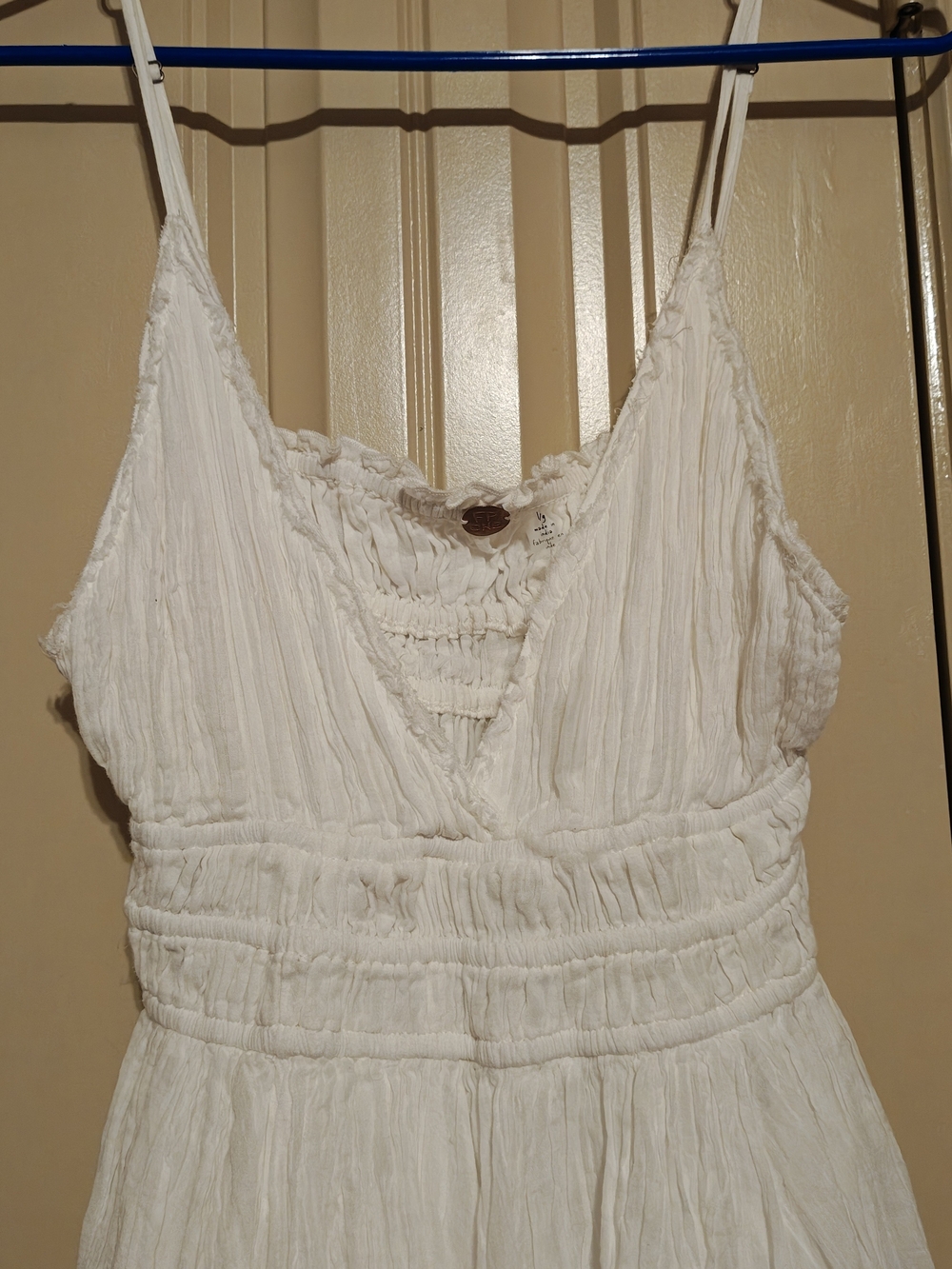 NWT Free People FP One Delia Slip Dress Women's Large Ivory V-Neck Boho Fairy - Picture 6 of 14